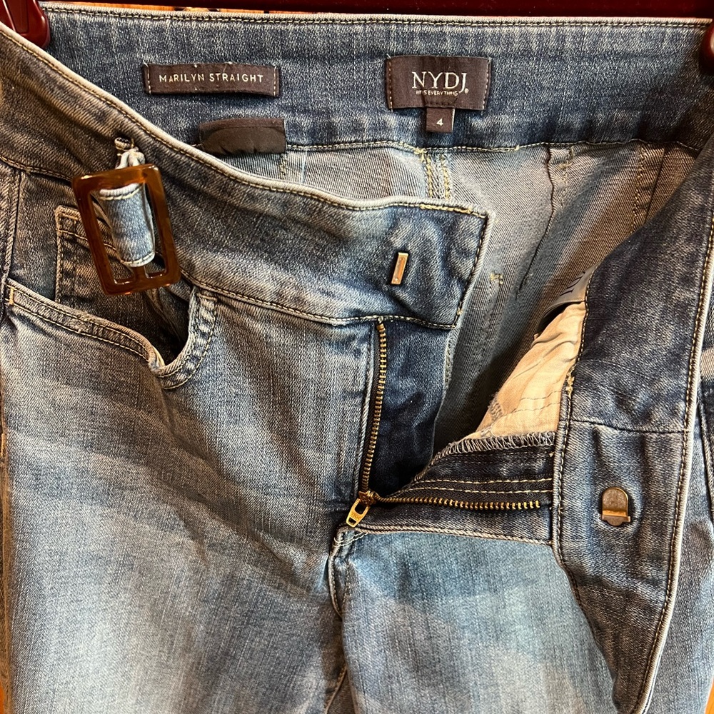 NYDJ Marilyn Straight jeans, size 4.